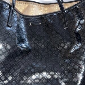 Kate spade ♠️ Black Patent Leather Tote Bag with wristlet  authentic